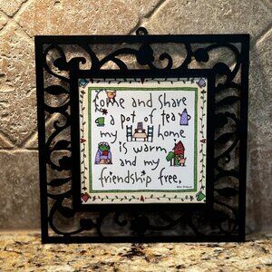 Wall Decor: For the Home with a welcoming message (12" x 12")